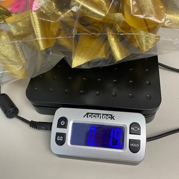 Homemade Gold Shiny Bow Craft Decorations Wire Edged Christmas Ribbon Set of 16 - Picture 4 of 4